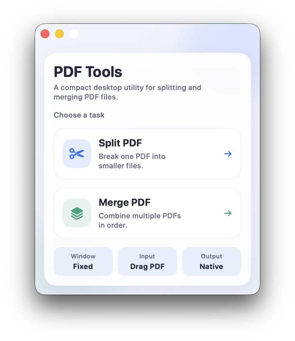 SplitPDFMerge screenshot 1